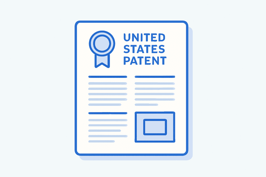 Illustration of a United States patent document